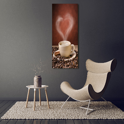 Foto leinwand vertikales Aromatischer Kaffee