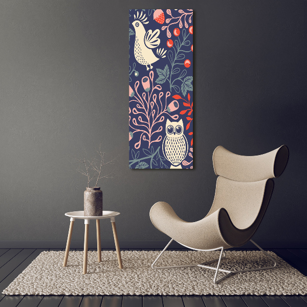 Foto auf leinwand vertikales Hahn, Henne, Eule