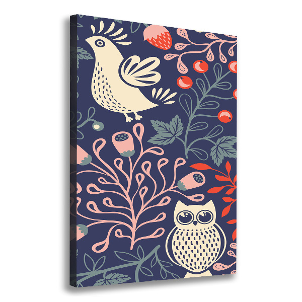 Foto auf leinwand vertikales Hahn, Henne, Eule