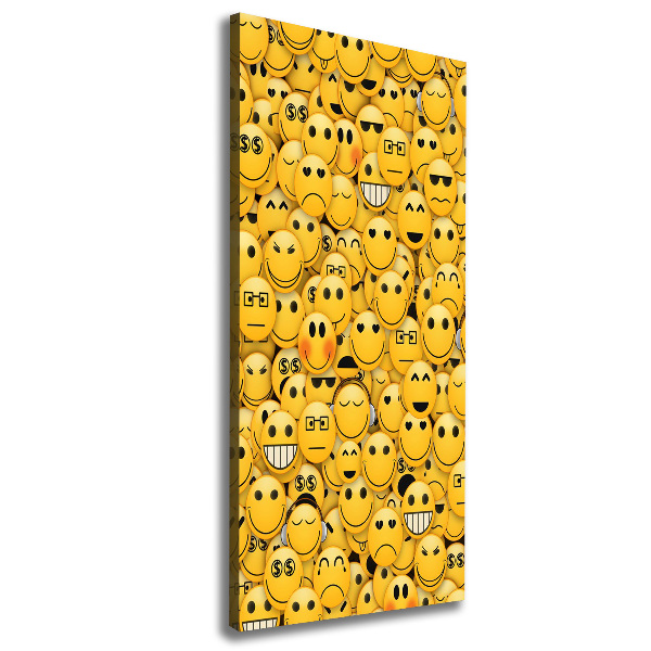 Wandbild vertikales Emoticons