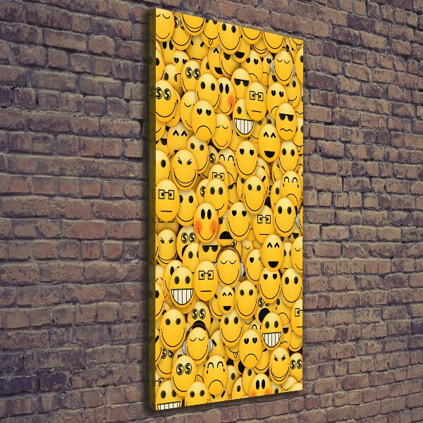 Wandbild vertikales Emoticons