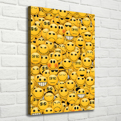 Wandbild vertikales Emoticons