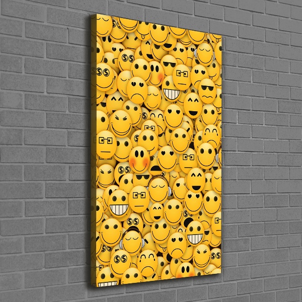 Wandbild vertikales Emoticons