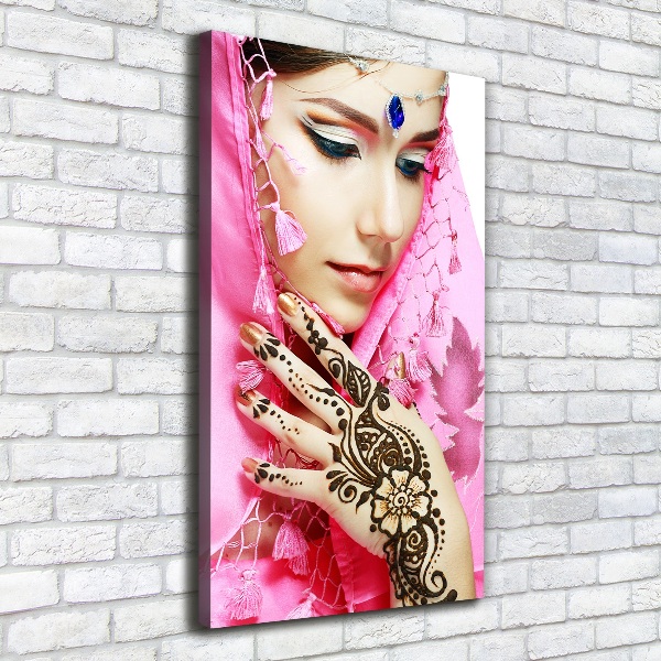 Foto leinwand vertikales Indische Frau