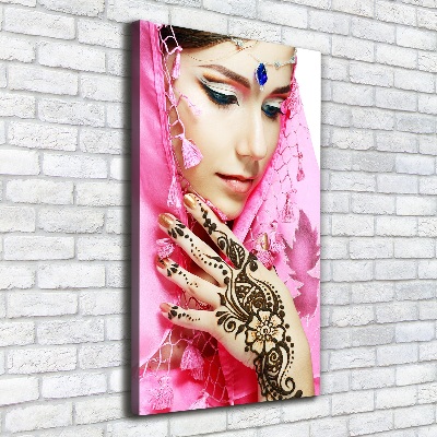 Foto leinwand vertikales Indische Frau