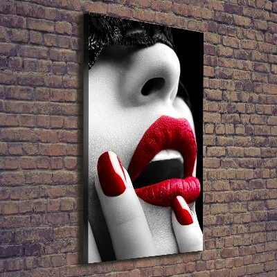 Foto auf leinwand vertikales Spitzenmaske