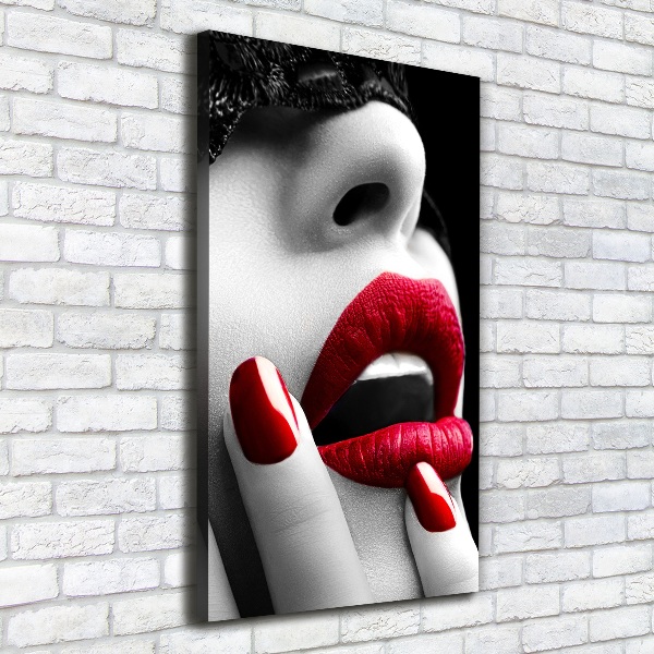 Foto auf leinwand vertikales Spitzenmaske