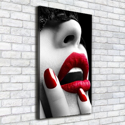 Foto auf leinwand vertikales Spitzenmaske