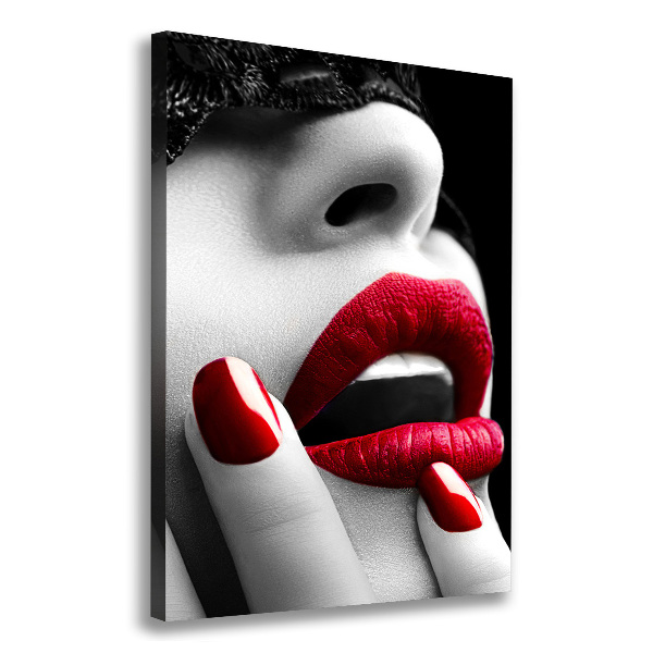 Foto auf leinwand vertikales Spitzenmaske