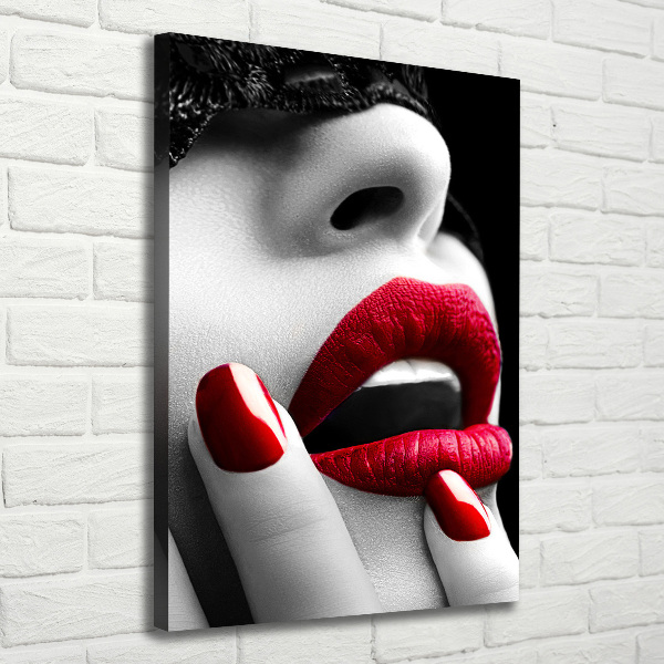 Foto auf leinwand vertikales Spitzenmaske