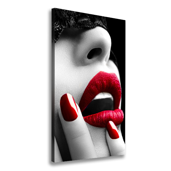 Foto auf leinwand vertikales Spitzenmaske