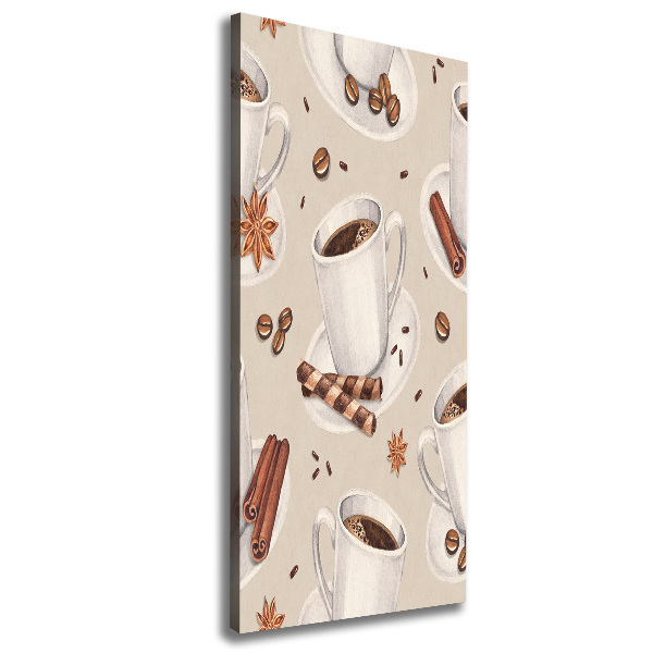 Foto leinwand vertikales Eine Tasse Kaffee