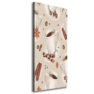 Foto leinwand vertikales Eine Tasse Kaffee