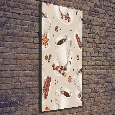 Foto leinwand vertikales Eine Tasse Kaffee