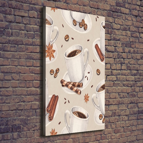 Foto leinwand vertikales Eine Tasse Kaffee