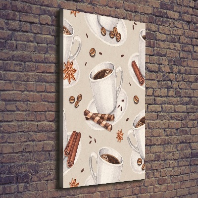 Foto leinwand vertikales Eine Tasse Kaffee