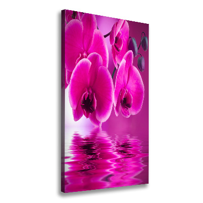 Foto leinwand vertikales Rosa Orchidee