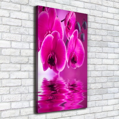 Foto leinwand vertikales Rosa Orchidee