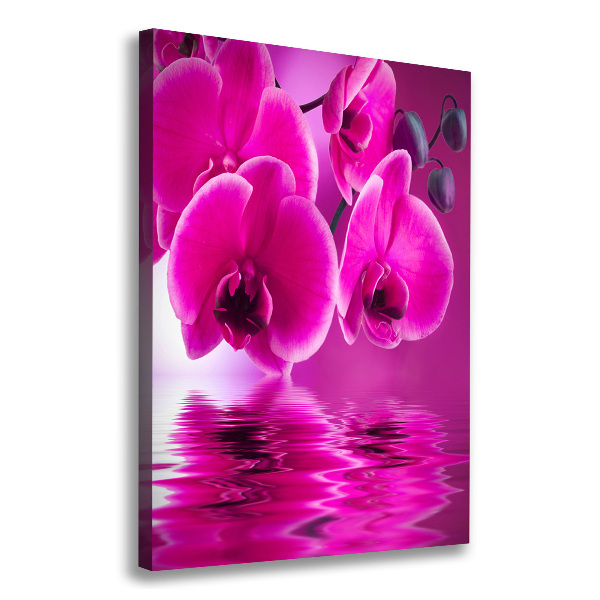 Foto leinwand vertikales Rosa Orchidee