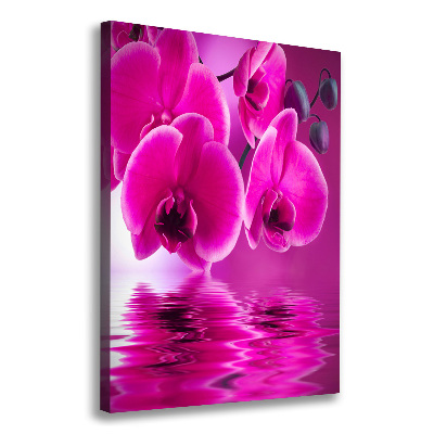 Foto leinwand vertikales Rosa Orchidee