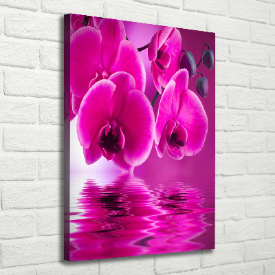 Foto leinwand vertikales Rosa Orchidee