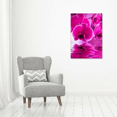 Foto leinwand vertikales Rosa Orchidee