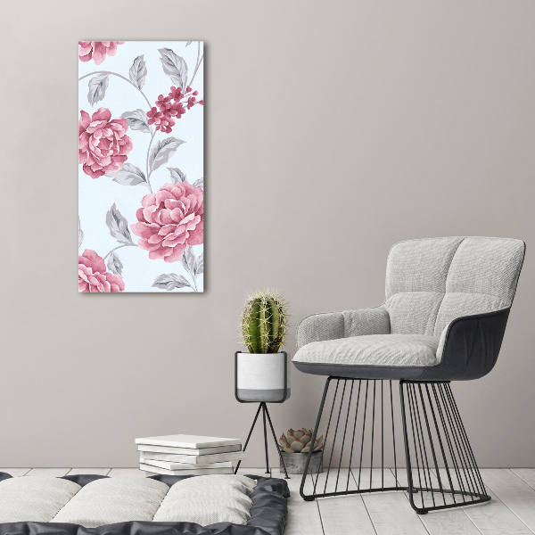 Foto auf leinwand vertikales Pfingstrosen