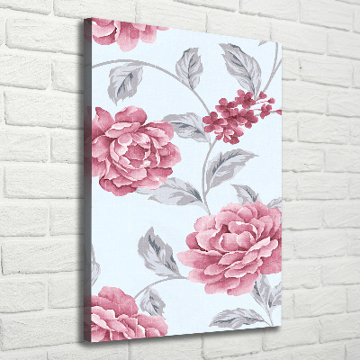 Foto auf leinwand vertikales Pfingstrosen