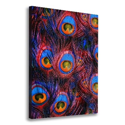 Foto auf leinwand vertikales Pfauenfedern