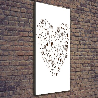 Foto leinwand vertikales Herz