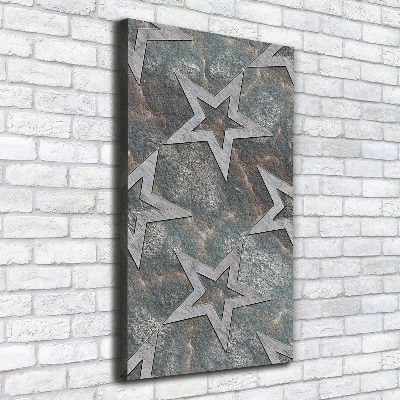 Foto leinwand vertikales Steinsterne