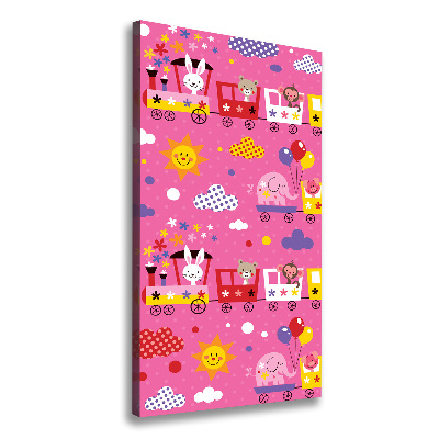 Foto leinwand vertikales Fröhlicher Zug