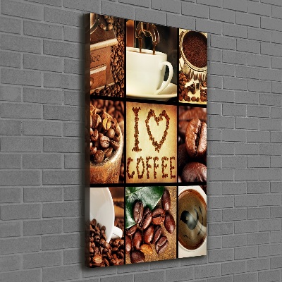 Foto auf leinwand vertikales Kaffeecollage