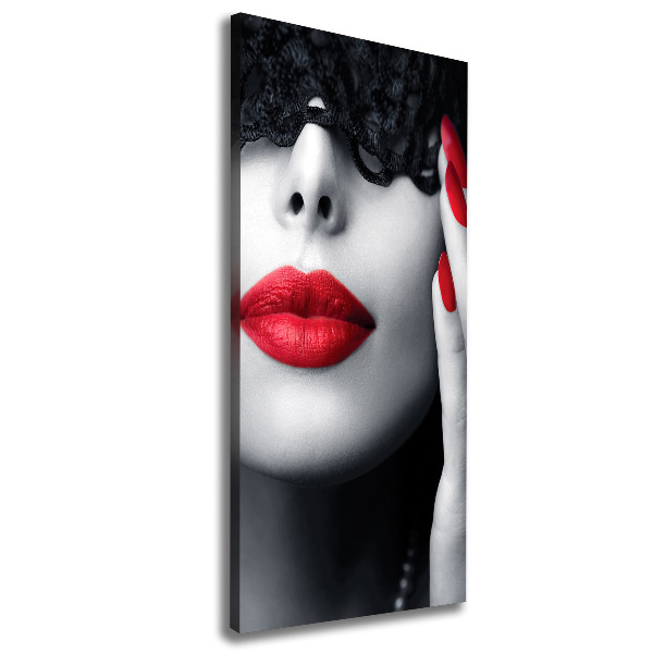 Foto auf leinwand vertikales Spitzenmaske