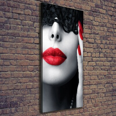 Foto auf leinwand vertikales Spitzenmaske