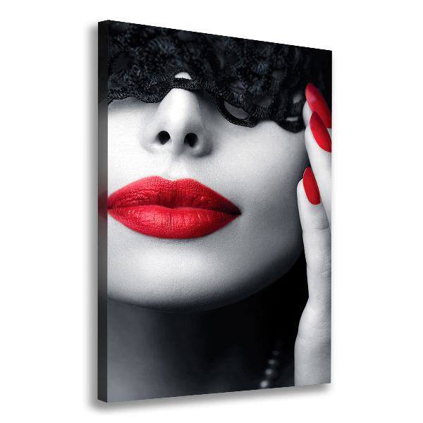 Foto auf leinwand vertikales Spitzenmaske