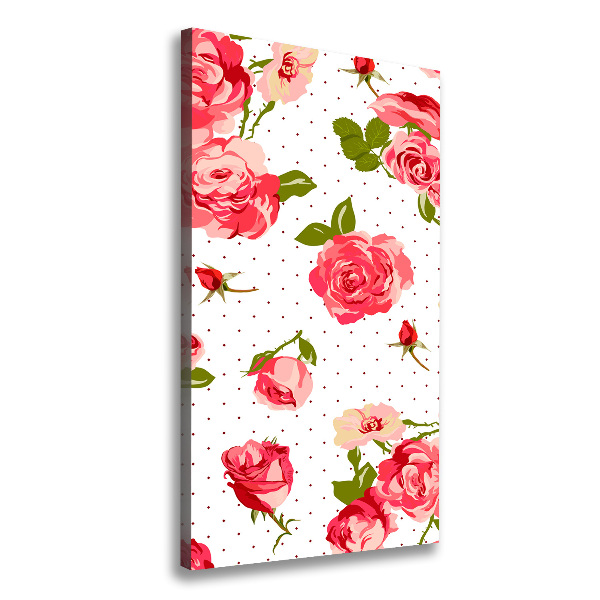 Foto auf leinwand vertikales Wildrosen