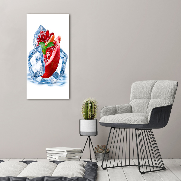 Wandbild vertikales Granatapfel und Eis