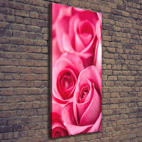 Wandbild vertikales Rosa Rosen