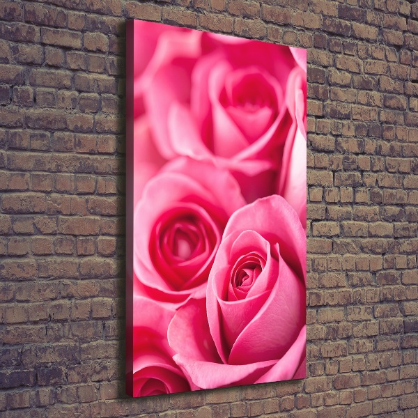 Wandbild vertikales Rosa Rosen