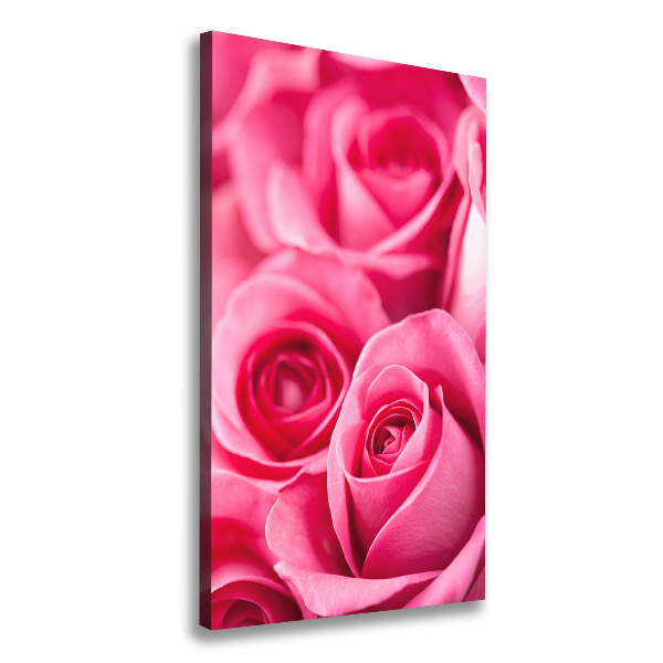 Wandbild vertikales Rosa Rosen