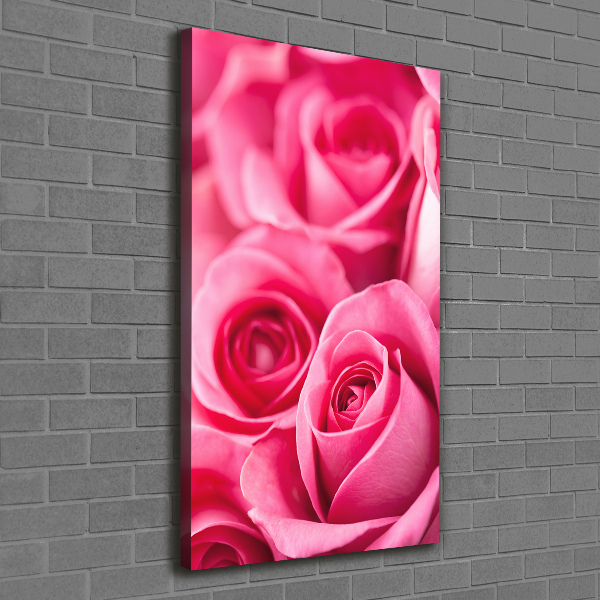 Wandbild vertikales Rosa Rosen