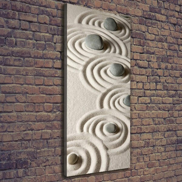 Foto auf leinwand vertikales Steine im Sand