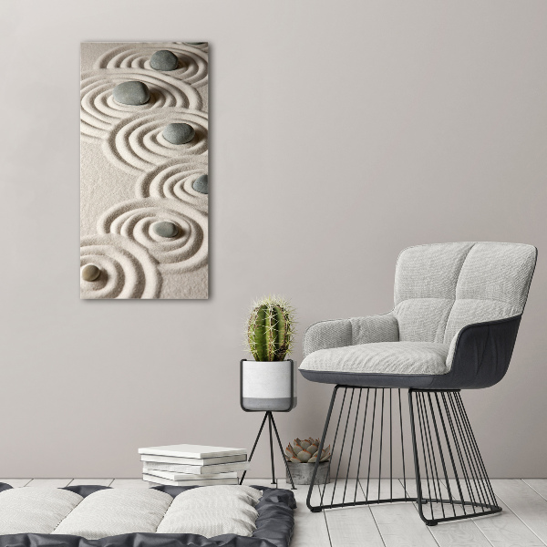 Foto auf leinwand vertikales Steine im Sand