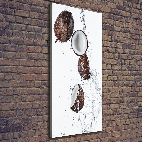 Foto leinwand vertikales Kokosnuss