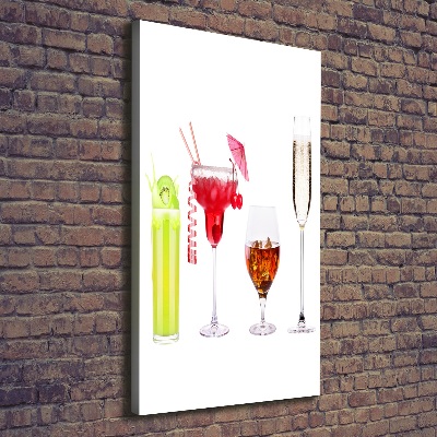 Foto auf leinwand vertikales Farbenfrohe Cocktails
