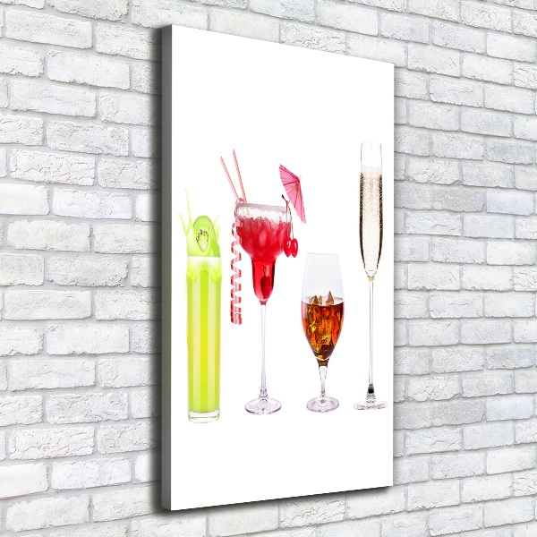 Foto auf leinwand vertikales Farbenfrohe Cocktails
