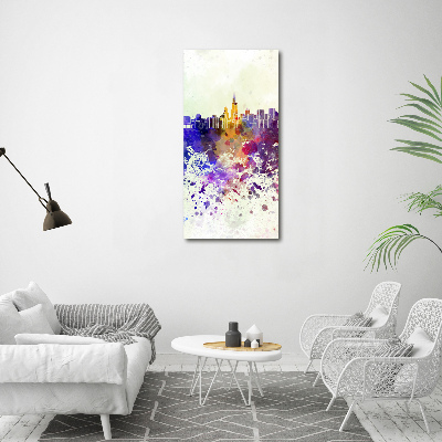 Wandbild vertikales Das farbenfrohe Chicago