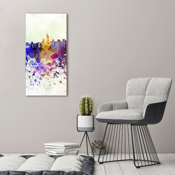 Wandbild vertikales Das farbenfrohe Chicago