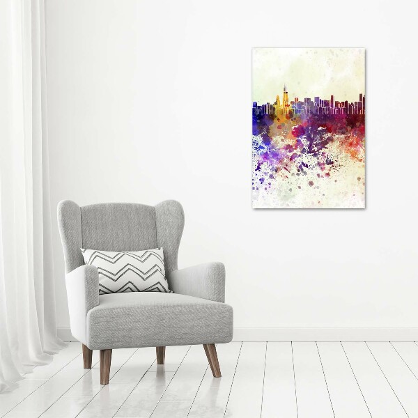 Wandbild vertikales Das farbenfrohe Chicago